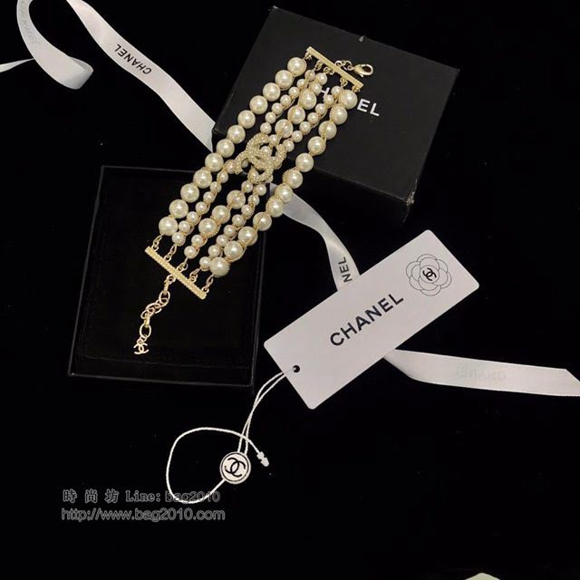 chanel手鏈 香奈兒奢華系列手鏈 施華洛珍珠全手工項鏈  gzsc1455